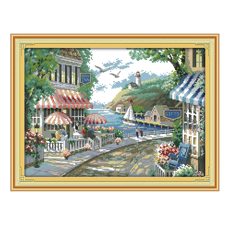 Joy Sunday cross stitch kits seaside coffee DMC14CT11CT cotton livingroom hotel lobby restaurant office painting factory sale
Joy Sunday cross stitch kits seaside coffee DMC14CT11CT cotton livingroom hotel lobby restaurant office painting factory sale