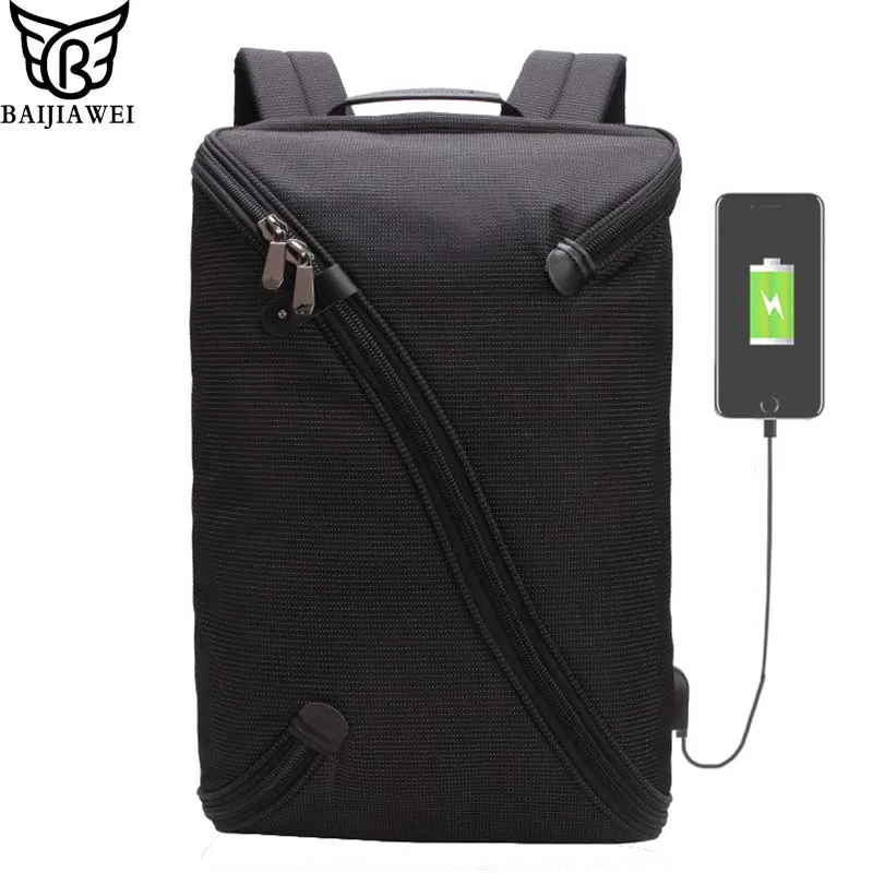 BAIJIAWEI Men USB Charging Backpack Multi-functional Removable Liner Shoulder Bag Unique Design Travel Rucksack School Bags
BAIJIAWEI Men USB Charging Backpack Multi-functional Removable Liner Shoulder Bag Unique Design Travel Rucksack School Bags