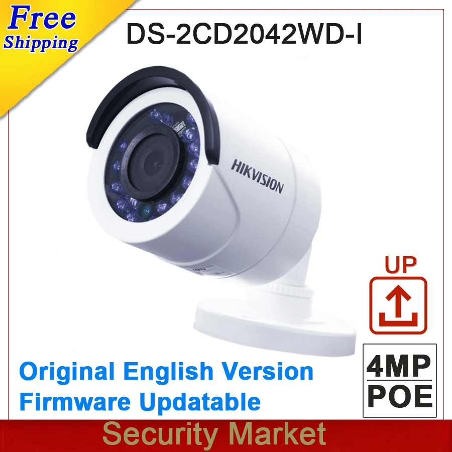 Original hikvision English version DS-2CD2042WD-I 4MP Replace DS-2CD2035-I DS-2CD2032-I CCTV IP bullet IR POE camera
Original hikvision English version DS-2CD2042WD-I 4MP Replace DS-2CD2035-I DS-2CD2032-I CCTV IP bullet IR POE camera
