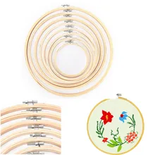 13/15/18/20/26/cadre de cerceau de broderie en bois de bambou anneaux pour bricolage outils d'artisanat d'aiguille de point de croix(China)