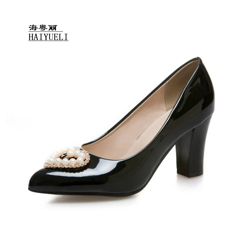 Fashion Diamond Pearl Women Pumps Thick Heel High-heeled Pointed Shoes Wedding Shoes Women's Shoes Plus Size 34-48
Fashion Diamond Pearl Women Pumps Thick Heel High-heeled Pointed Shoes Wedding Shoes Women's Shoes Plus Size 34-48