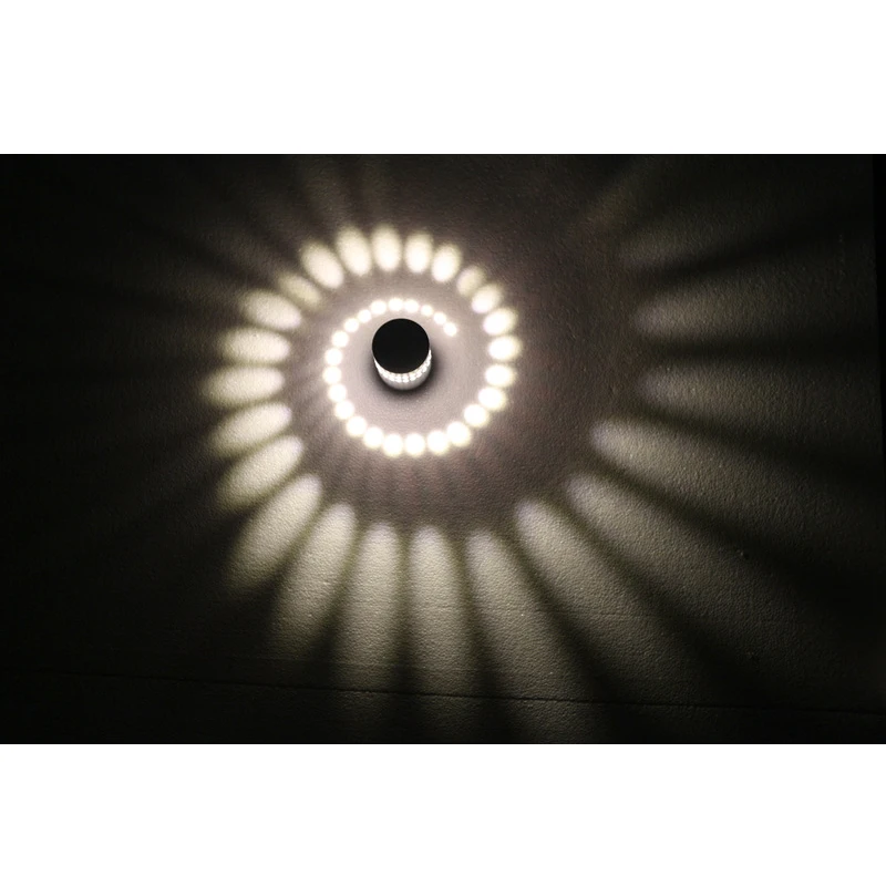 3W RGB LED Light Bulb Spiral Ceiling Wall Lamp Hallway Porch Remote Control Lamp