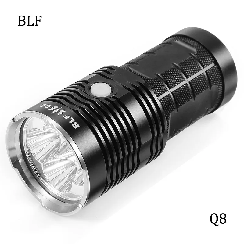 Super Bright BLF Q8 4x XP-L 5000Lumens Outdoors Camping 18650 Neutral White Powerful LED Flashlight IPX-8 Torch Led Lights
Super Bright BLF Q8 4x XP-L 5000Lumens Outdoors Camping 18650 Neutral White Powerful LED Flashlight IPX-8 Torch Led Lights