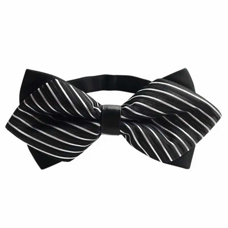 ROPALIA Men's Commercial Striped Bow Tie Brand Polyester Bow Ties For Men Accessories Wedding Ties Gravata Cravat Party Ties T7
ROPALIA Men's Commercial Striped Bow Tie Brand Polyester Bow Ties For Men Accessories Wedding Ties Gravata Cravat Party Ties T7