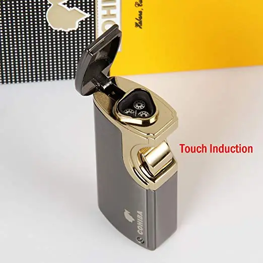 New COHIBA Silver Grey Finish Touch Induction 3 Torch Jet Flame Cigar lighter W/ Punch (Sliver)
New COHIBA Silver Grey Finish Touch Induction 3 Torch Jet Flame Cigar lighter W/ Punch (Sliver)