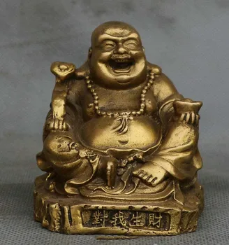 New Chinese Fengshui Copper Happy Laugh Maitreya Buddha Yuanbao Ruyi Bat Statue
New Chinese Fengshui Copper Happy Laugh Maitreya Buddha Yuanbao Ruyi Bat Statue