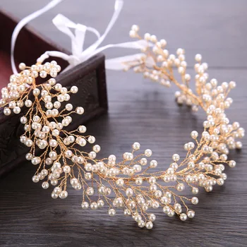 2018 New Wedding Bridal Gold Headband Bride Pearl Halo Hair Accessory Hairband Bridesmaid Headpiece for Women and Girls
2018 New Wedding Bridal Gold Headband Bride Pearl Halo Hair Accessory Hairband Bridesmaid Headpiece for Women and Girls