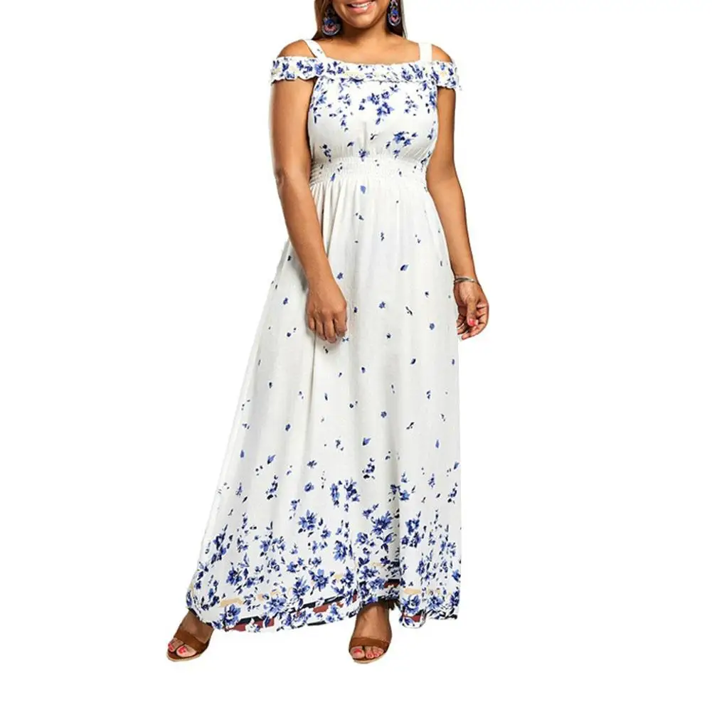Plus Size Boho Summer Lady Flower Print Off Shoulder Women Elastic High Waist Maxi Beach Party Robe Long Sundress Dress
Plus Size Boho Summer Lady Flower Print Off Shoulder Women Elastic High Waist Maxi Beach Party Robe Long Sundress Dress