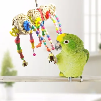 2018 HotSale Medium and Large Sized Bird Biting Toys for Parrots Corn Stalks Braided Colorful Sushi Rolls Shaped Toys with Bells
2018 HotSale Medium and Large Sized Bird Biting Toys for Parrots Corn Stalks Braided Colorful Sushi Rolls Shaped Toys with Bells