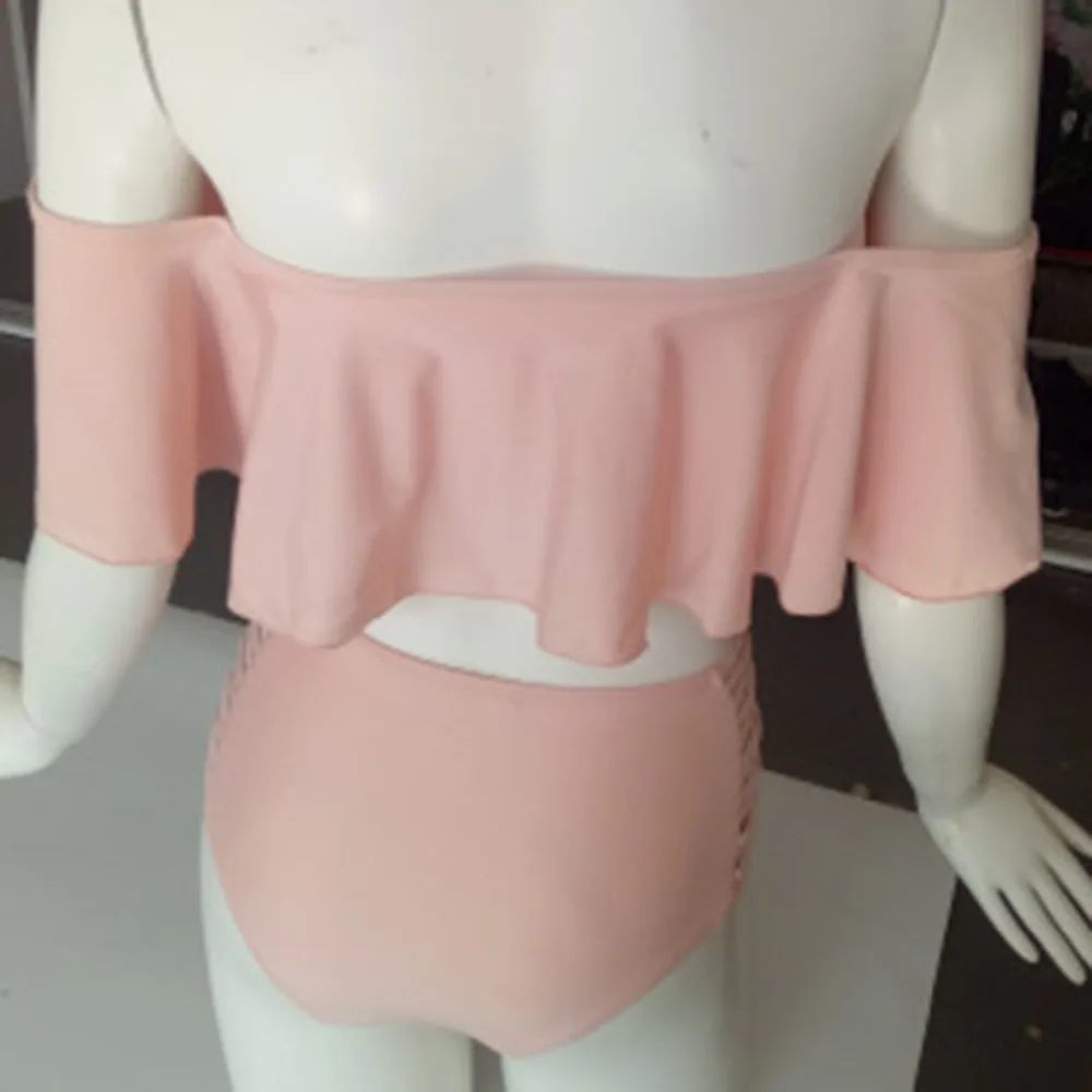 Puseky Sexy Solid color Off Shoulder Bikinis Push Up bandeau Black bikini 2017 swimwear swimsuit women high waist bathing Suit 11 Puseky Sexy Solid color Off Shoulder Bikinis Push Up bandeau Black bikini 2017 swimwear swimsuit women high waist bathing Suit 11