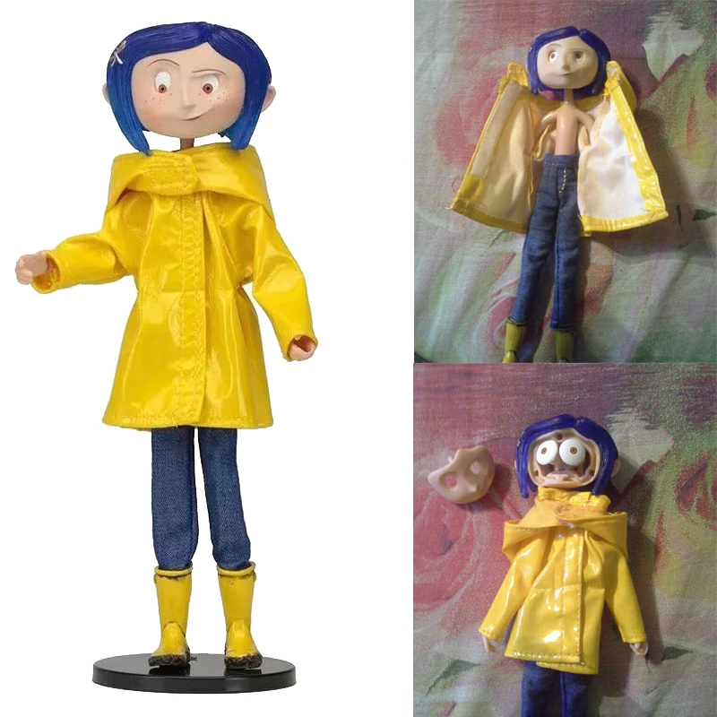 7inch 18cm Secret Door Coraline Puerta Secreta Raincoat Take Off Action figure Toy Doll Gift
7inch 18cm Secret Door Coraline Puerta Secreta Raincoat Take Off Action figure Toy Doll Gift
