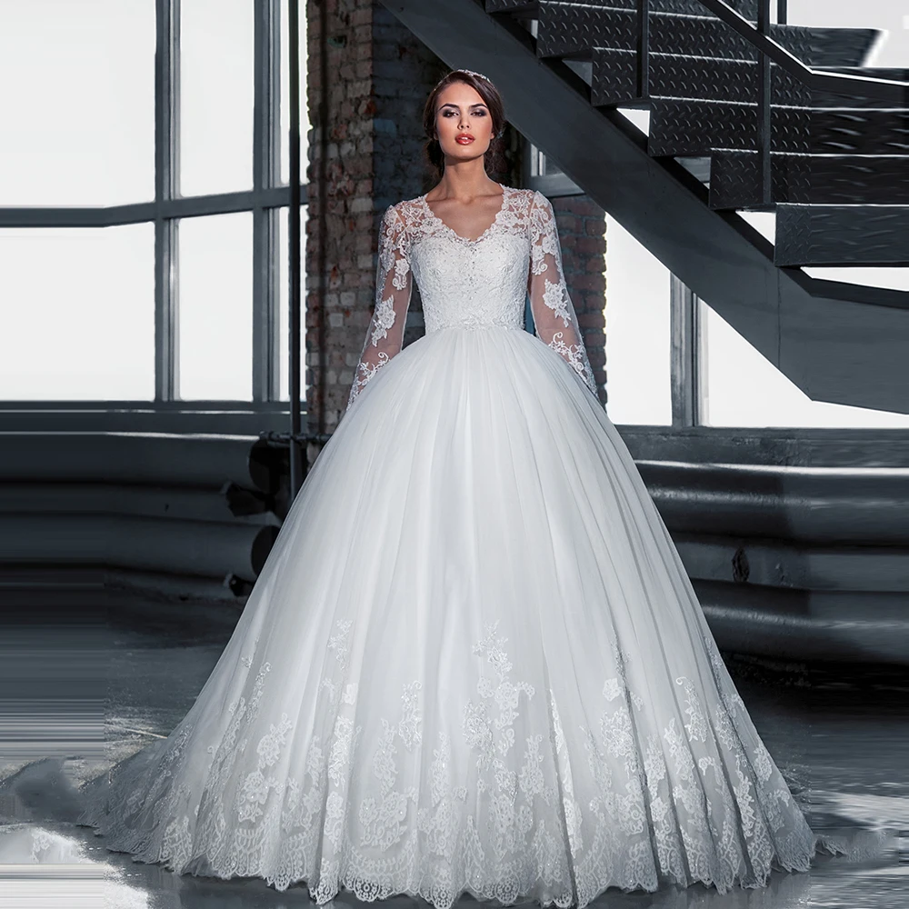 Custom Made White Long Women Clothes Vestidos Re Novia Gown 20019 Lace Ball Tulle Formal Wedding Bridal Dresses
Custom Made White Long Women Clothes Vestidos Re Novia Gown 20019 Lace Ball Tulle Formal Wedding Bridal Dresses
