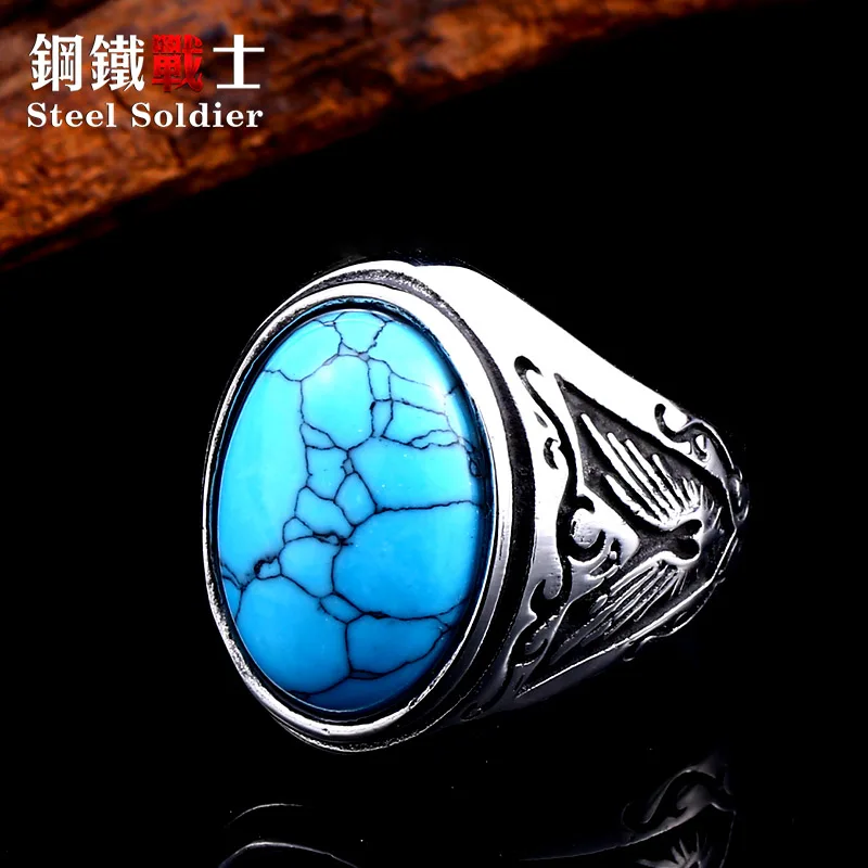 Steel soldier oval lingt blue & black women wedding ring for party stainless steel hero fashion power jewelry
Steel soldier oval lingt blue & black women wedding ring for party stainless steel hero fashion power jewelry