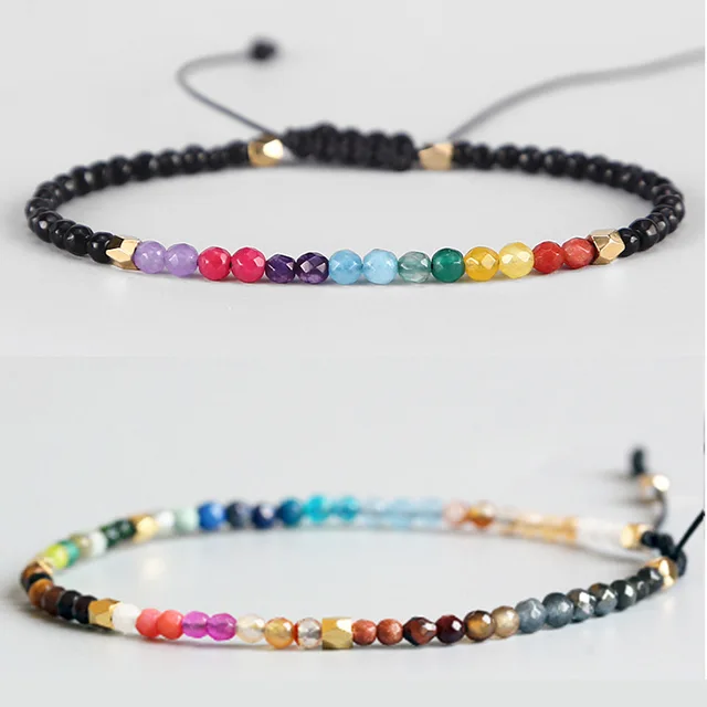 Adjule Lucky Natural Stone 7 Chakras Bracelet Yoga Pulsaera Adjule Lucky Natural Stone 7 Chakras Bracelet Yoga Pulsaera Meditation Pulseira For Women Reiki