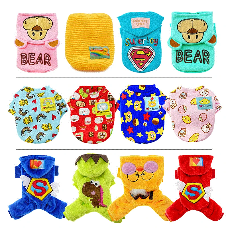 New Winter Warm Cartoon Pet Clothes for Dogs Cats Soft Fleece Cat Dog Coat Jacket Puppy Clothing Outfits Chihuahua Pug Costume
New Winter Warm Cartoon Pet Clothes for Dogs Cats Soft Fleece Cat Dog Coat Jacket Puppy Clothing Outfits Chihuahua Pug Costume