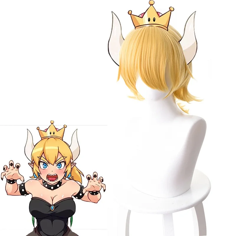 Anime Bowsette Cosplay Hair Koopa Koopa Hime Princess Yellow Synthetic Hair Cosplay wig Costume accessories
Anime Bowsette Cosplay Hair Koopa Koopa Hime Princess Yellow Synthetic Hair Cosplay wig Costume accessories