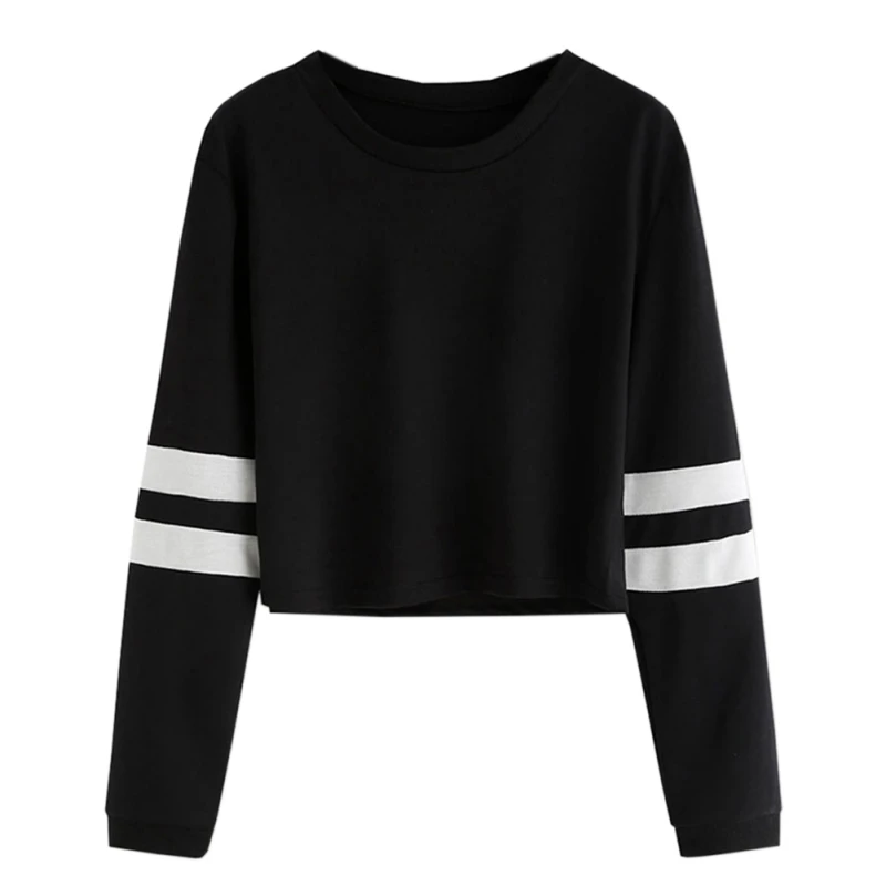 Women fashion hot sales hoodies streetwear Tops Teen Girls Casual Stripe Print Long Sleeve O Neck Shirt Blouse Pullover Sweatshi
Women fashion hot sales hoodies streetwear Tops Teen Girls Casual Stripe Print Long Sleeve O Neck Shirt Blouse Pullover Sweatshi