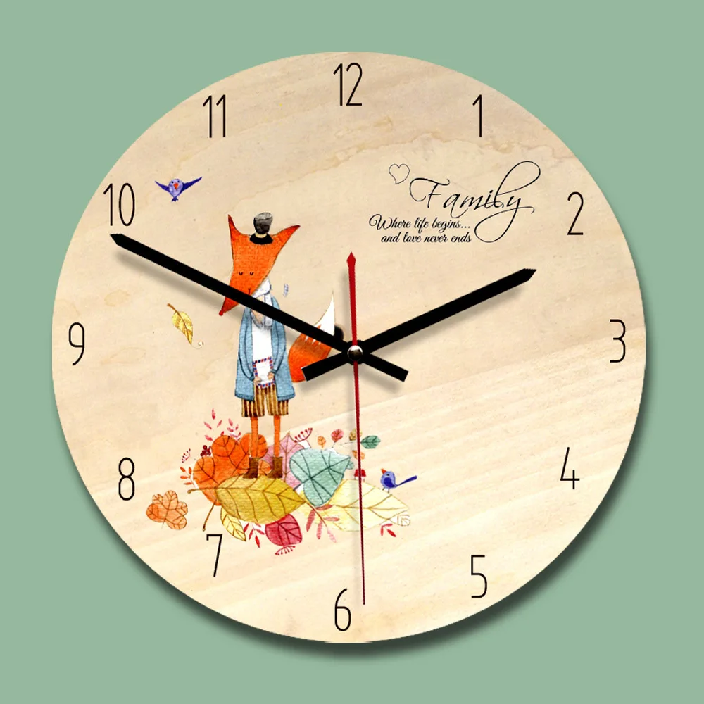 Children Fox Cartoon Creative Living Room Home Decor Silent Wooden Wall Clocks Round Silent Modern Handing Clock
Children Fox Cartoon Creative Living Room Home Decor Silent Wooden Wall Clocks Round Silent Modern Handing Clock