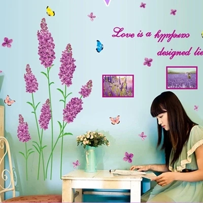 Can remove the wall purple lavender one restaurant porch decorate wall flower decals stickers sweet romance
Can remove the wall purple lavender one restaurant porch decorate wall flower decals stickers sweet romance