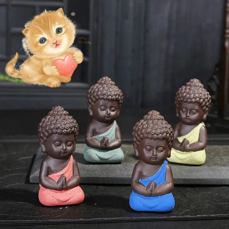 1PCS Buddhism Litlle Meditation Monk Small Statues Miniature Craft Buddha Statues Clay Mini Chinese Buddhism Zen Monks 
1PCS Buddhism Litlle Meditation Monk Small Statues Miniature Craft Buddha Statues Clay Mini Chinese Buddhism Zen Monks