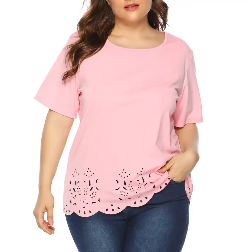 blush colored plus size tops