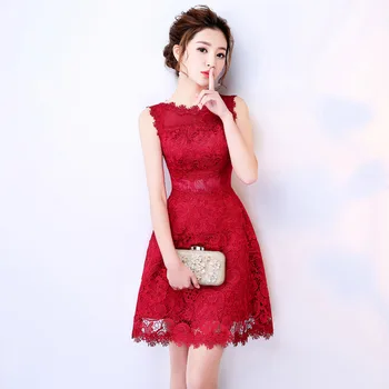 NEW Women Sleeveless Qipao Red Elegant Robe Demoiselle D'honneur Lace Sexy Cheongsam Wedding Bridesmaid Dress Vestido De Festa
NEW Women Sleeveless Qipao Red Elegant Robe Demoiselle D'honneur Lace Sexy Cheongsam Wedding Bridesmaid Dress Vestido De Festa