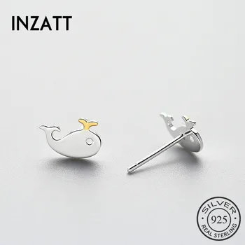 INZATT Real 925 Sterling Silver Cute Animal Stud Earrings 925 Sterling Silver Cartoon Little Whale Fine Jewelry Accessories Gift
INZATT Real 925 Sterling Silver Cute Animal Stud Earrings 925 Sterling Silver Cartoon Little Whale Fine Jewelry Accessories Gift