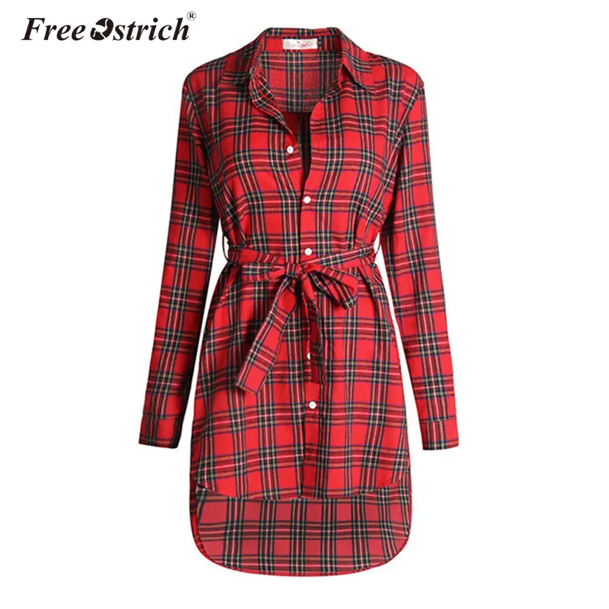 Free Ostrich Autumn Irregular Dress Women Long Sleeve Plaid Sashes Casual Dresses Buttons Turn-down Collar Elegant vestido D45
Free Ostrich Autumn Irregular Dress Women Long Sleeve Plaid Sashes Casual Dresses Buttons Turn-down Collar Elegant vestido D45