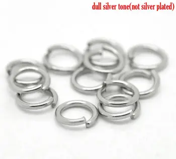 DoreenBeads 1000PCs Silver Color Stainless Steel Open Jump Rings 6mm x 0.9mm 
DoreenBeads 1000PCs Silver Color Stainless Steel Open Jump Rings 6mm x 0.9mm