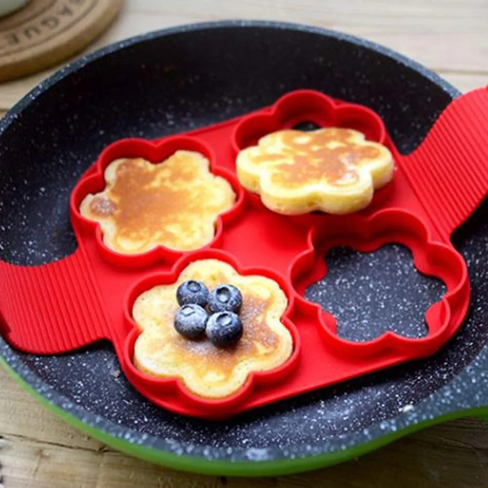 4 Shapes Grids Round Heart Nonstick Silicone Pancake Mold Mould Egg Ring Pancake Maker Pan Kitchen Accessorries Baking Tool D20
4 Shapes Grids Round Heart Nonstick Silicone Pancake Mold Mould Egg Ring Pancake Maker Pan Kitchen Accessorries Baking Tool D20