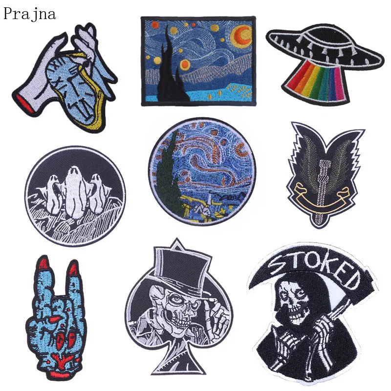 Prajna Space Van Gogh Patch Stalker Motorcycle Embroidered Parches Punk Rock Stranger Things Patch Iron On Patches For Clothing
Prajna Space Van Gogh Patch Stalker Motorcycle Embroidered Parches Punk Rock Stranger Things Patch Iron On Patches For Clothing