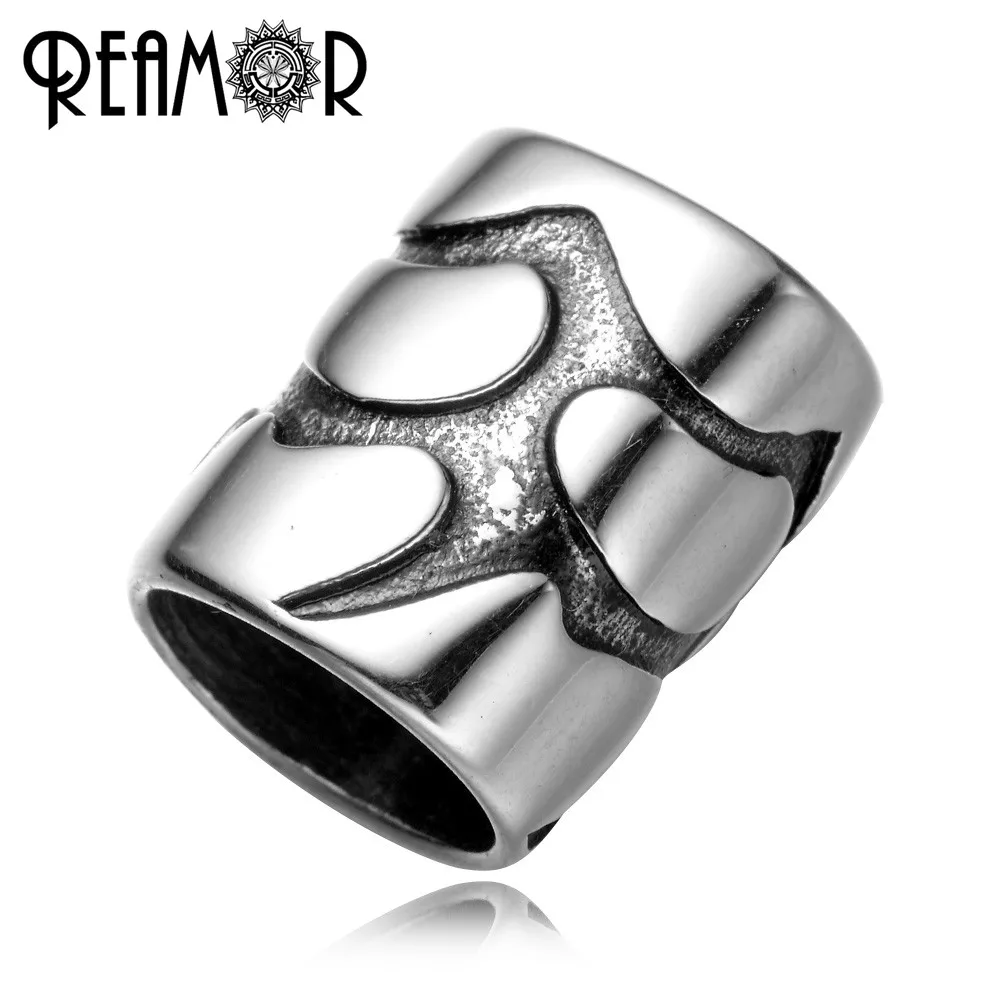 REAMOR Polishing Hole Size 12*6mm 316l Stainless Steel Spot European Big Hole Flat Beads For Leather Bracelet Men DIY Jewelry
REAMOR Polishing Hole Size 12*6mm 316l Stainless Steel Spot European Big Hole Flat Beads For Leather Bracelet Men DIY Jewelry