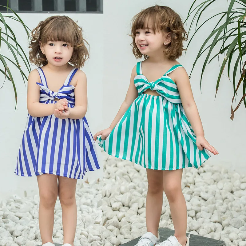 Summer Infants and Young Children Stripe Harness Dress Baby Girls A-Line Bow-Knot Girls Clothes For 80-130cm
Summer Infants and Young Children Stripe Harness Dress Baby Girls A-Line Bow-Knot Girls Clothes For 80-130cm