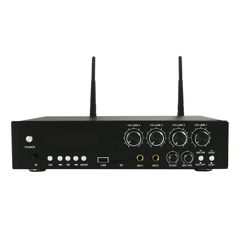 Amplifier Power 200 Watt FM Receiver With Remote Control WIFI Amplifier With 4 Partitions Power Amplifier USB/SD Port
Amplifier Power 200 Watt FM Receiver With Remote Control WIFI Amplifier With 4 Partitions Power Amplifier USB/SD Port