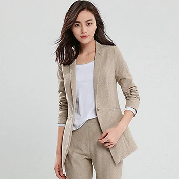 Blazers Women 20% Linen 50% Cotton Blended Simple Design Single Button Pockets Ladies Causal Suit Coat Spring New Fashion
Blazers Women 20% Linen 50% Cotton Blended Simple Design Single Button Pockets Ladies Causal Suit Coat Spring New Fashion
