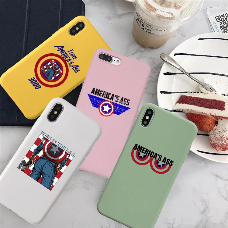 Captain America's ass Marvel Avengers Colored soft silicone phone case for iphone 6 6s 6plus 7 7plus 8 8plus XR XS XSMAX 11 pro
Captain America's ass Marvel Avengers Colored soft silicone phone case for iphone 6 6s 6plus 7 7plus 8 8plus XR XS XSMAX 11 pro