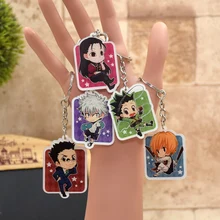 Брелок для ключей Hunter x Hunter Killua Gon, милый брелок с фигурками из мультфильмов, аксессуары для 6 видов стилей, брелок для ключей, XS-2(China)