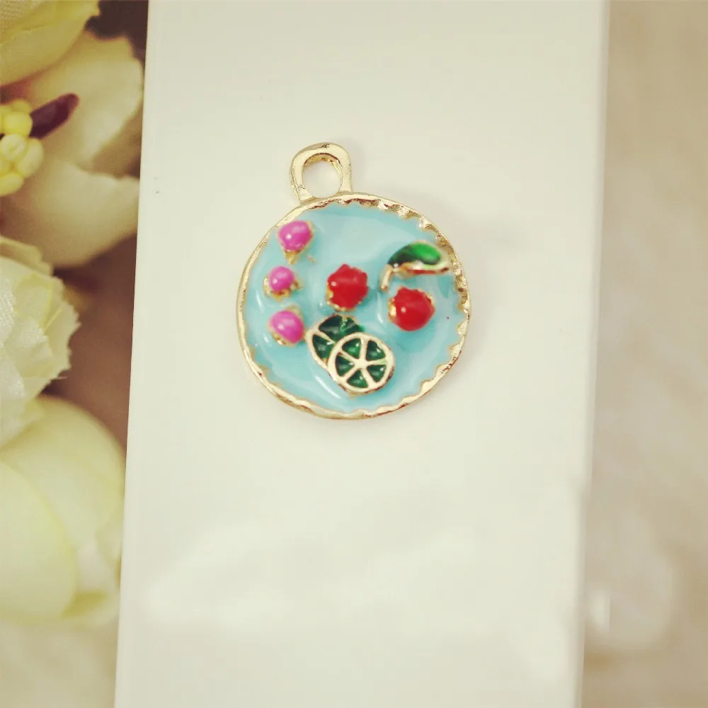 DIY Fashion enamel charm fruit platter metal charm for jewelry making Pendants floating charms Key Chains as jewelry Accessories
DIY Fashion enamel charm fruit platter metal charm for jewelry making Pendants floating charms Key Chains as jewelry Accessories