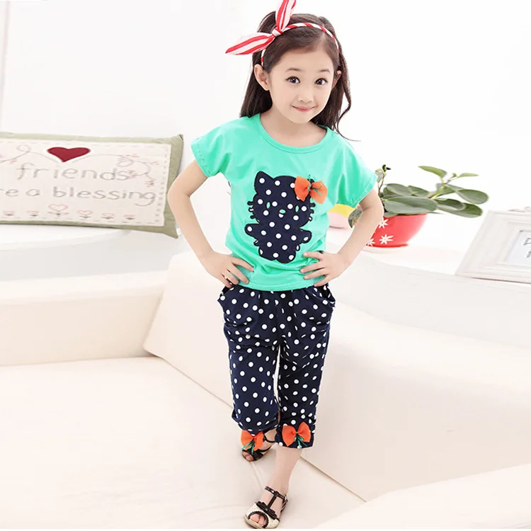 Kids Clothes 2019 new summer Cotton Children's sets O-neck Cartoon Short sleeve T-shirt+Cropped pants 2-7 Baby Girl Clothes
Kids Clothes 2019 new summer Cotton Children's sets O-neck Cartoon Short sleeve T-shirt+Cropped pants 2-7 Baby Girl Clothes