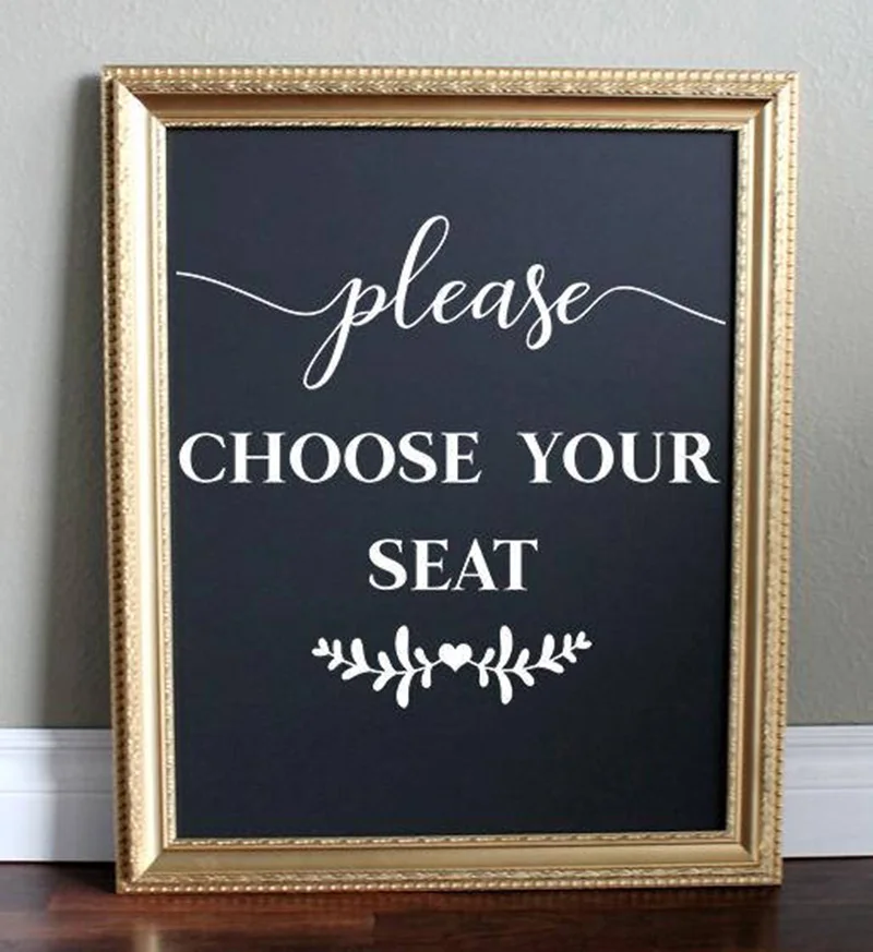 Wedding Seat Sign Art Stickers Please Choose Your Seat Words Decals Wedding Decoration Decals Vinyl Decal Mural H149
Wedding Seat Sign Art Stickers Please Choose Your Seat Words Decals Wedding Decoration Decals Vinyl Decal Mural H149