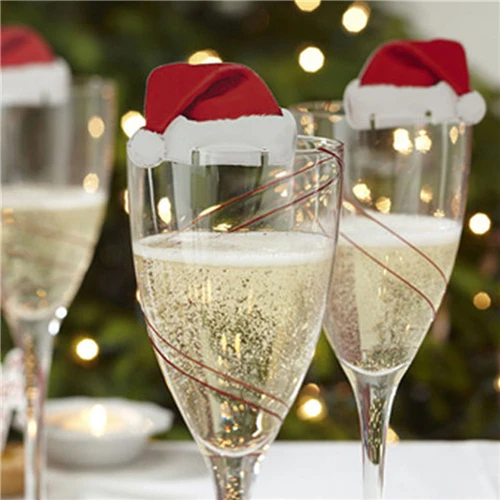 10pcs/lot Home Xmas Santa Claus Hats Champagne Glass Decor Paperboard Noel Navidad Christmas Decorations
10pcs/lot Home Xmas Santa Claus Hats Champagne Glass Decor Paperboard Noel Navidad Christmas Decorations