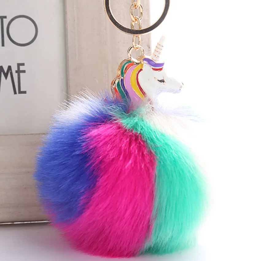 Lovely Unicorn Keychain Fluffy Rabbit Fur Ball Key Chain Pompom Artificial Rabbit Fur Key Ring Women Car Bag Pendant Trinket
Lovely Unicorn Keychain Fluffy Rabbit Fur Ball Key Chain Pompom Artificial Rabbit Fur Key Ring Women Car Bag Pendant Trinket