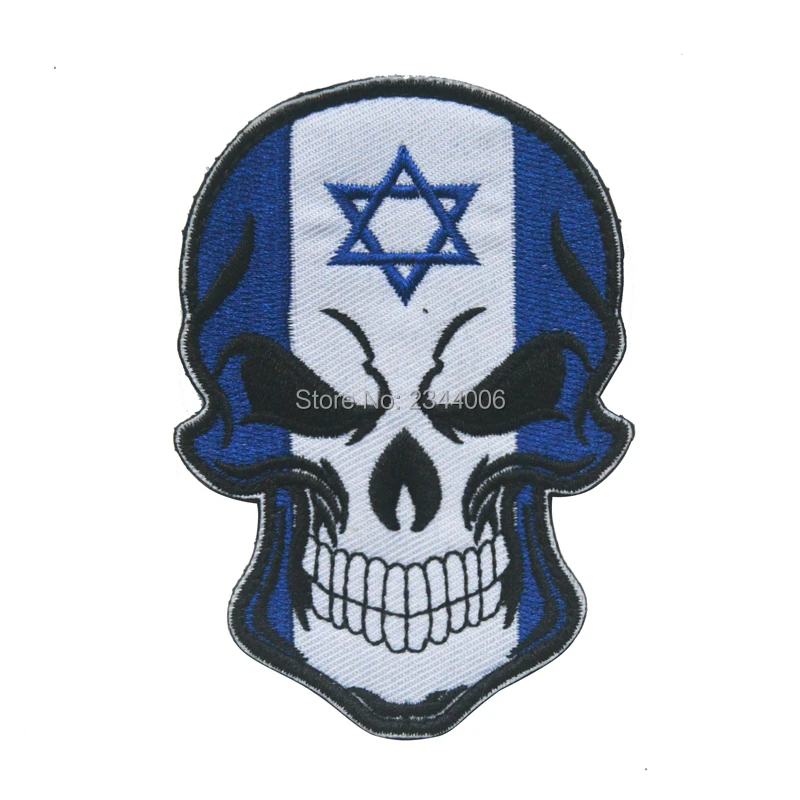 Israeli National Flag Skull Head Embroidery Patch Embroidered Patches Military Tactical Armband Fabric Sticker Sewing Applique
Israeli National Flag Skull Head Embroidery Patch Embroidered Patches Military Tactical Armband Fabric Sticker Sewing Applique