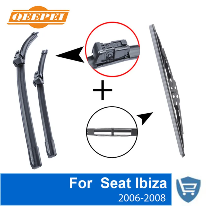 QEEPEI Front and Rear Wiper Blade no Arm For Seat Ibiza 2006-2008 High quality Natural Rubber windscreen 21''+19''
QEEPEI Front and Rear Wiper Blade no Arm For Seat Ibiza 2006-2008 High quality Natural Rubber windscreen 21''+19''