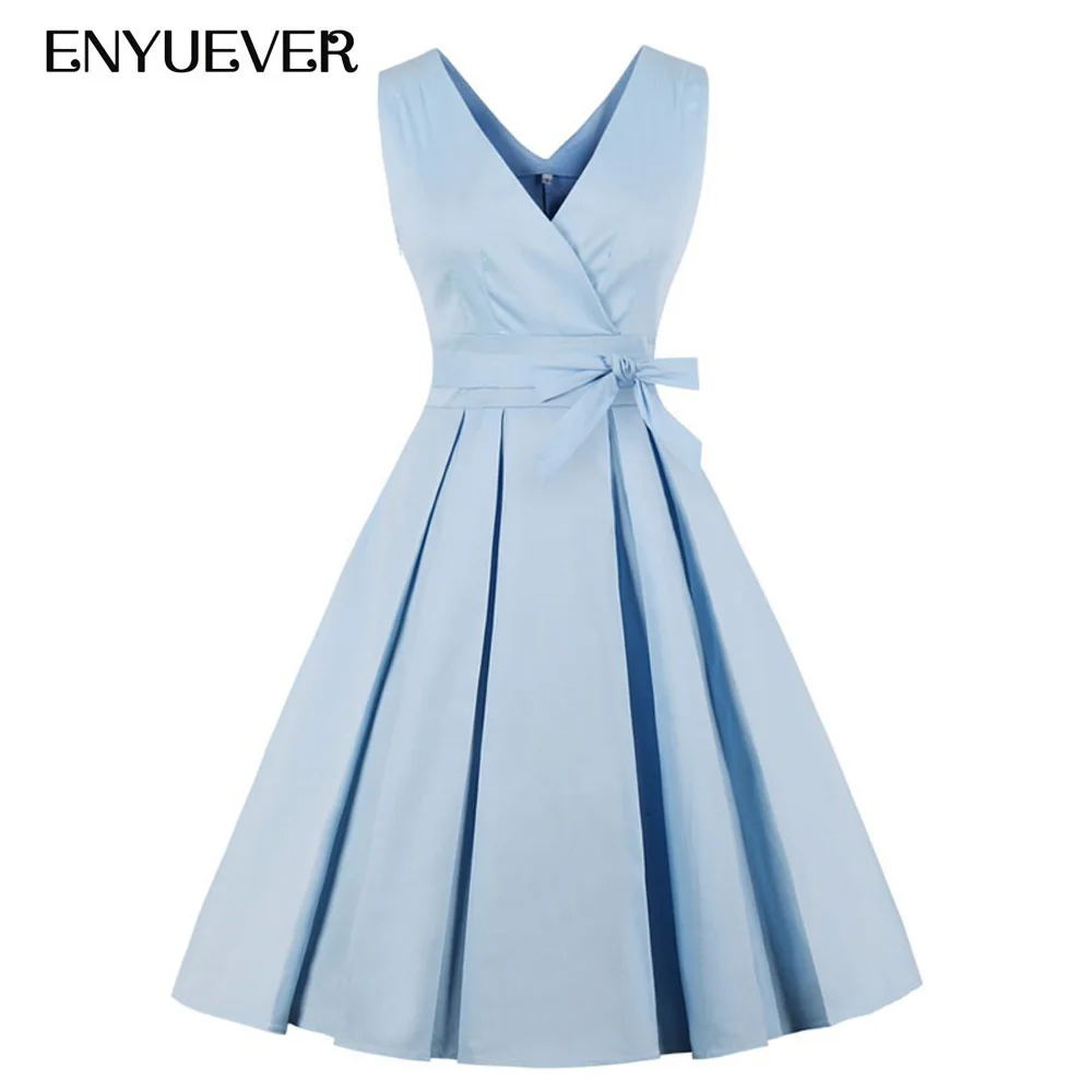 Enyuever Women Summer Dress Plus Size Audrey hepburn V Neck Robe Retro Pin Up 50s Swing Casual Vestido Vintage Rockabilly Dress
Enyuever Women Summer Dress Plus Size Audrey hepburn V Neck Robe Retro Pin Up 50s Swing Casual Vestido Vintage Rockabilly Dress