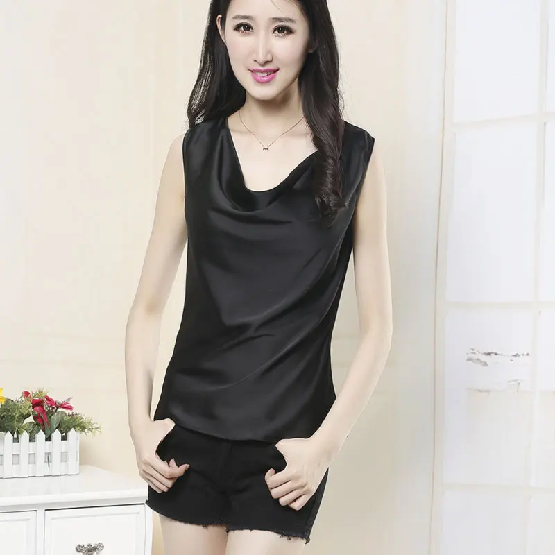 Woman Summer Plus Size Sleeveless Ruffles Solid Swing Collar 95% Silk Blouse Female Spring Fall Oversized Hedging Silk Shirts
Woman Summer Plus Size Sleeveless Ruffles Solid Swing Collar 95% Silk Blouse Female Spring Fall Oversized Hedging Silk Shirts