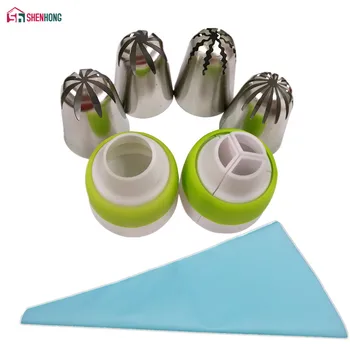7PCS/Set Large Rose Russian Piping Nozzle And Coupler Nozzle Tips Pastry Bag Stainless Steel Icing Cupcake Cream Cake Tools
7PCS/Set Large Rose Russian Piping Nozzle And Coupler Nozzle Tips Pastry Bag Stainless Steel Icing Cupcake Cream Cake Tools