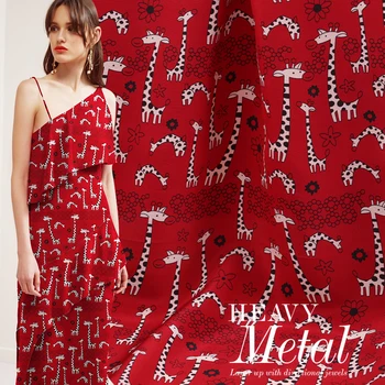 Cute giraffe digital painting crepe DE chine silk fabric for summer dress bazin riche getzner telas por metro tissus au metre
Cute giraffe digital painting crepe DE chine silk fabric for summer dress bazin riche getzner telas por metro tissus au metre