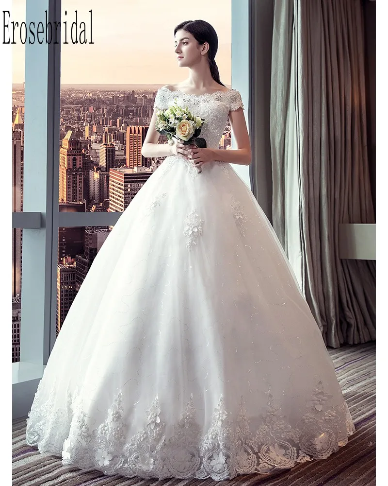 Erosebridal New Arrival 2019 Summer Wedding Dress Lace Wedding Gown A-line Bride Dress Lace up Women Dress vestido de noiva
Erosebridal New Arrival 2019 Summer Wedding Dress Lace Wedding Gown A-line Bride Dress Lace up Women Dress vestido de noiva