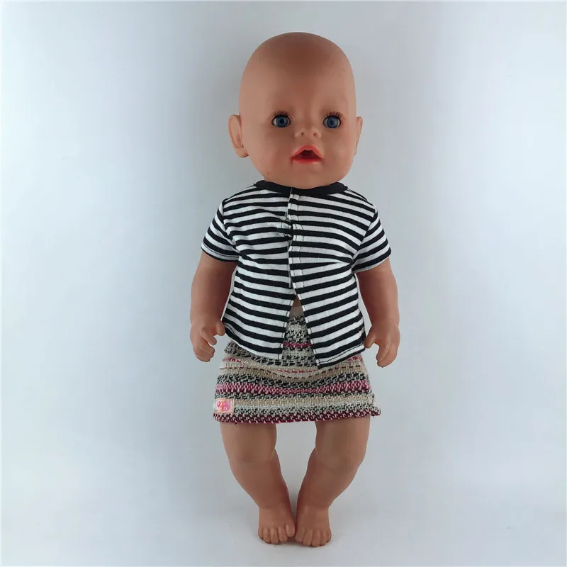 Short sleeves+Short skirt Suit Wear for 43cm Baby new born Doll clothes, Children best Birthday Gift
Short sleeves+Short skirt Suit Wear for 43cm Baby new born Doll clothes, Children best Birthday Gift